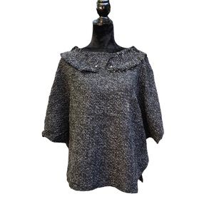 Azz Trading Gray Wrap Poncho Scarf NWT